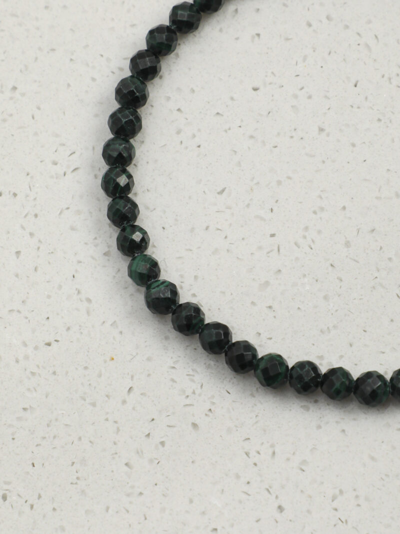 Original detail view of Malachite & Cultured Pearl Bracelet