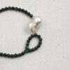 Original detail view of Malachite & Cultured Pearl Bracelet