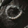 Original detail view of Clear Quartz, Green Crystal & Cultured Pearl Bracelet