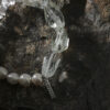 Original detail view of Clear Quartz, Green Crystal & Cultured Pearl Bracelet
