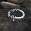 Aura & Qi detail 1J7A932 (4) Original detail view of Clear Quartz & Cultured Pearl Bracelet