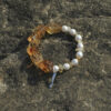 Aura & Qi detail 1J7A9331 Original detail view of Citrine & Cultured Pearl Bracelet