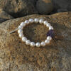 Aura & Qi detail 1J7A9409 Original detail view of Amethyst & Cultured Pearl Bracelet