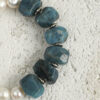 Original detail view of Blue Apatite & Cultured Pearl Bracelet