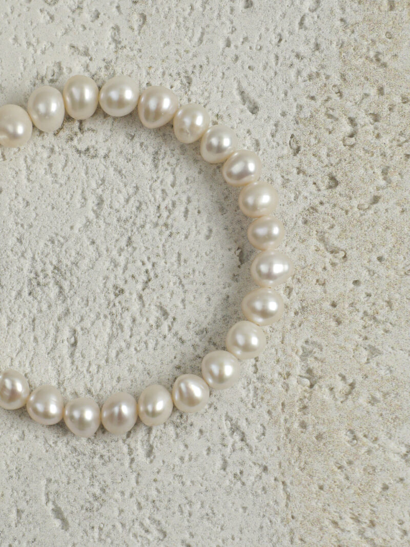 Original detail view of Lapis Lazuli & Cultured Pearl Bracelet