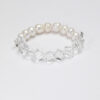 Aura & Qi detail 1J7A9520 Original detail view of Clear Quartz & Cultured Pearl Bracelet