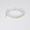 Aura & Qi detail 1J7A9521 Original detail view of Clear Quartz & Cultured Pearl Bracelet