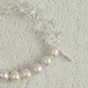 Aura & Qi detail 1J7A9533 Original detail view of Clear Quartz & Cultured Pearl Bracelet