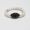 Aura & Qi detail 1J7A9630 Original detail view of Smoky Quartz & Cultured Pearl Bracelet