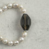 Aura & Qi detail 1J7A9640 Original detail view of Smoky Quartz & Cultured Pearl Bracelet