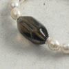 Aura & Qi detail 1J7A9642 Original detail view of Smoky Quartz & Cultured Pearl Bracelet