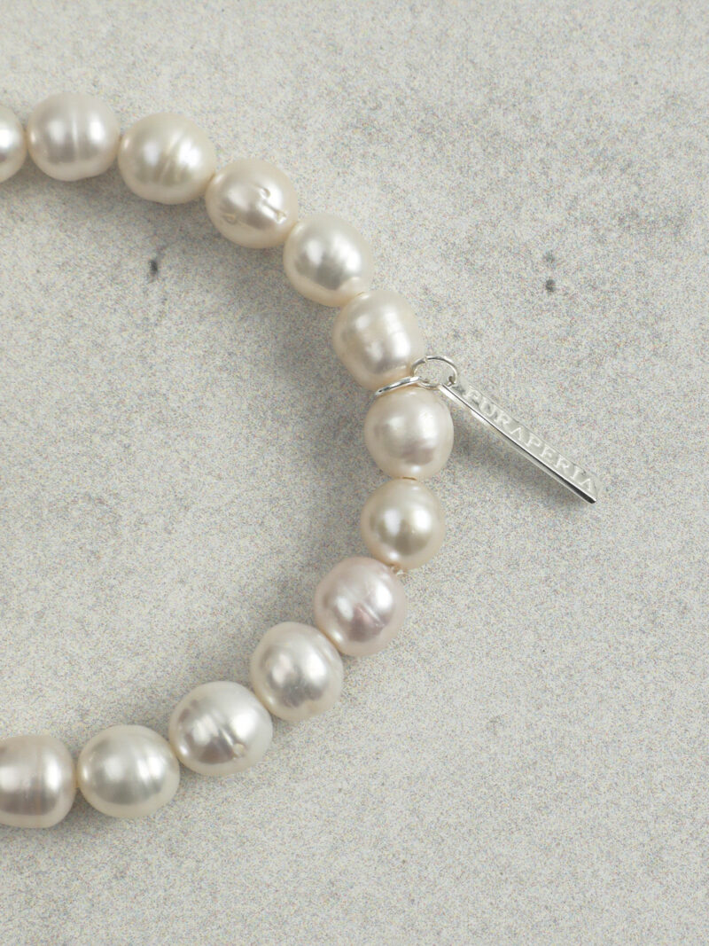 Aura & Qi detail 1J7A9643 Original detail view of Smoky Quartz & Cultured Pearl Bracelet