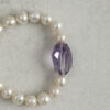 Aura & Qi detail 1J7A9662 Original detail view of Amethyst & Cultured Pearl Bracelet
