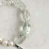 Original detail view of Clear Quartz, Green Crystal & Cultured Pearl Bracelet