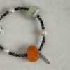 Original detail view of Clear Quartz, Agate, Tourmaline & Cultured Pearl Bracelet