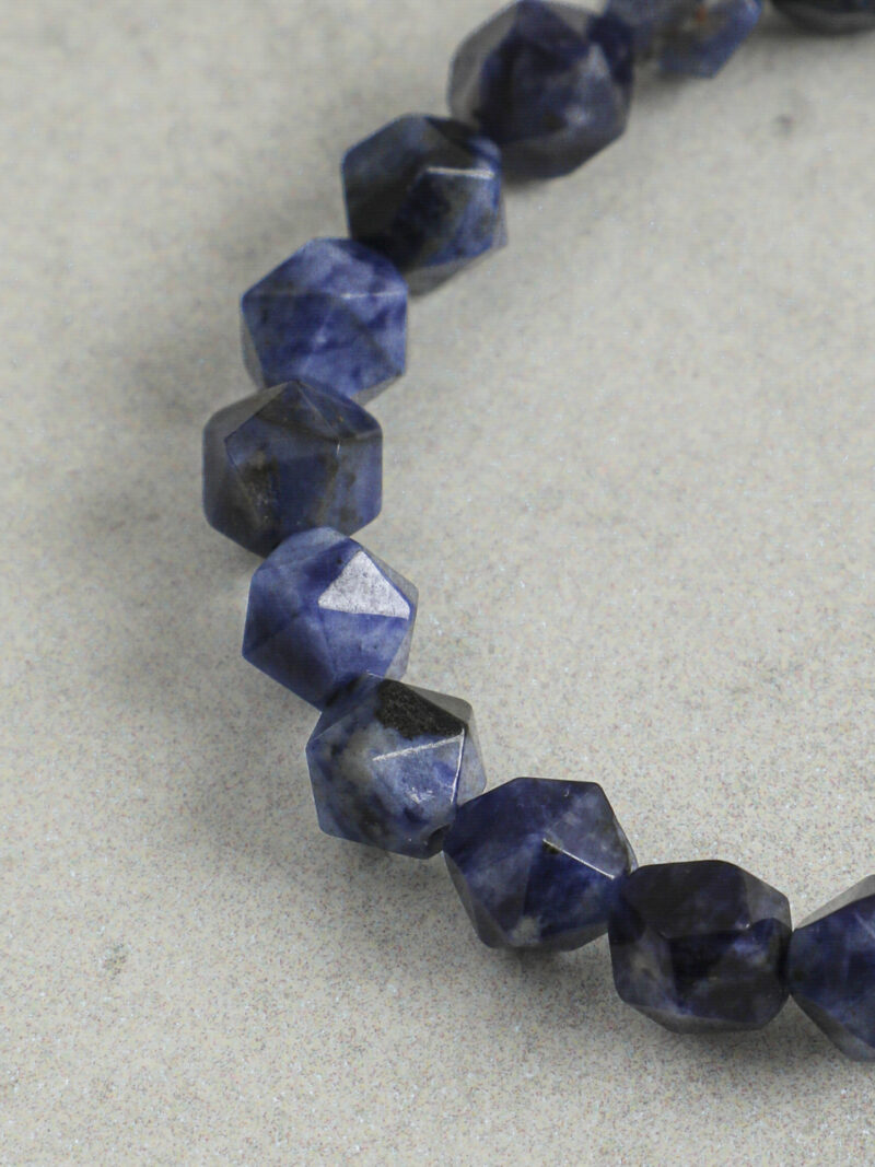 Original detail view of Blue-Veined Stone & Cultured Pearl Bracelet