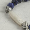Original detail view of Blue-Veined Stone & Cultured Pearl Bracelet
