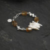 Original detail view of Citrine & Cultured Pearl Bracelet
