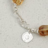 Original detail view of Citrine & Cultured Pearl Bracelet