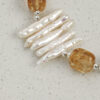Original detail view of Citrine & Cultured Pearl Bracelet