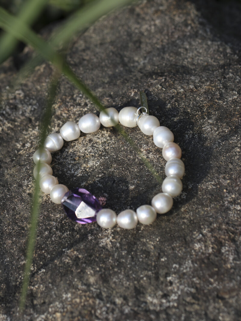 Aura & Qi reference 22 Original product reference image for Amethyst & Cultured Pearl Bracelet