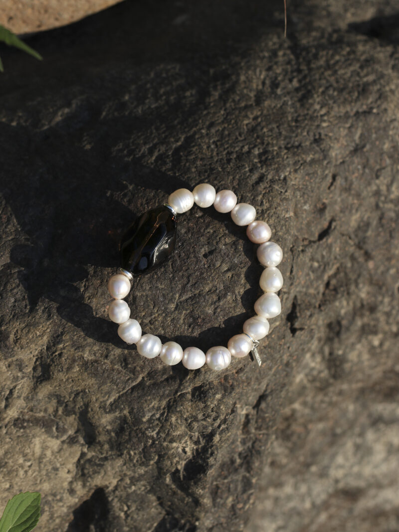 Aura & Qi reference 22 Original product reference image for Smoky Quartz & Cultured Pearl Bracelet