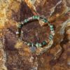 Original detail view of Malachite, Tiger’s Eye, Wood-Grain Stone & Cultured Pearl Bracelet
