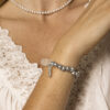 Aura & Qi lifestyle PURAERIA0848 Clear Quartz & Cultured Pearl Bracelet in an original styled photograph