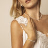 Rice Cultured Pearl Bracelet in an original styled photograph