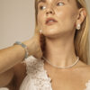 Aura & Qi lifestyle PURAERIA0939 Blue Stone & Cultured Pearl Bracelet in an original styled photograph
