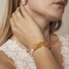 Aura & Qi lifestyle PURAERIA1031-1051 Citrine & Cultured Pearl Bracelet in an original styled photograph