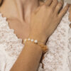 Aura & Qi lifestyle PURAERIA1053 Citrine & Cultured Pearl Bracelet in an original styled photograph
