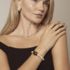Aura & Qi lifestyle PURAERIA1167 Smoky Quartz & Cultured Pearl Bracelet in an original styled photograph
