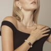 Aura & Qi lifestyle PURAERIA1175 Smoky Quartz & Cultured Pearl Bracelet in an original styled photograph