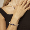 Lapis Lazuli & Cultured Pearl Bracelet in an original styled photograph