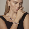Lapis Lazuli & Cultured Pearl Bracelet in an original styled photograph