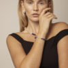 Blue-Veined Stone & Cultured Pearl Bracelet in an original styled photograph