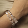Aura & Qi lifestyle PURAERIA1405 Clear Quartz & Cultured Pearl Bracelet in an original styled photograph