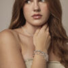 Aura & Qi lifestyle PURAERIA1416 Clear Quartz & Cultured Pearl Bracelet in an original styled photograph