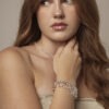 Aura & Qi lifestyle PURAERIA1416 Clear Quartz & Cultured Pearl Bracelet in an original styled photograph
