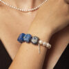 Lapis Lazuli & Cultured Pearl Bracelet in an original styled photograph