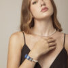 Lapis Lazuli & Cultured Pearl Bracelet in an original styled photograph