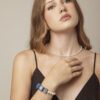 Lapis Lazuli & Cultured Pearl Bracelet in an original styled photograph