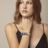 Lapis Lazuli & Cultured Pearl Bracelet in an original styled photograph