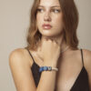 Lapis Lazuli & Cultured Pearl Bracelet in an original styled photograph