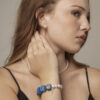 Lapis Lazuli & Cultured Pearl Bracelet in an original styled photograph