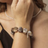 Agate & Cultured Pearl Bracelet in an original styled photograph
