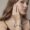 Agate & Cultured Pearl Bracelet in an original styled photograph