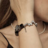 Agate, Rutilated Quartz & Cultured Pearl Bracelet in an original styled photograph